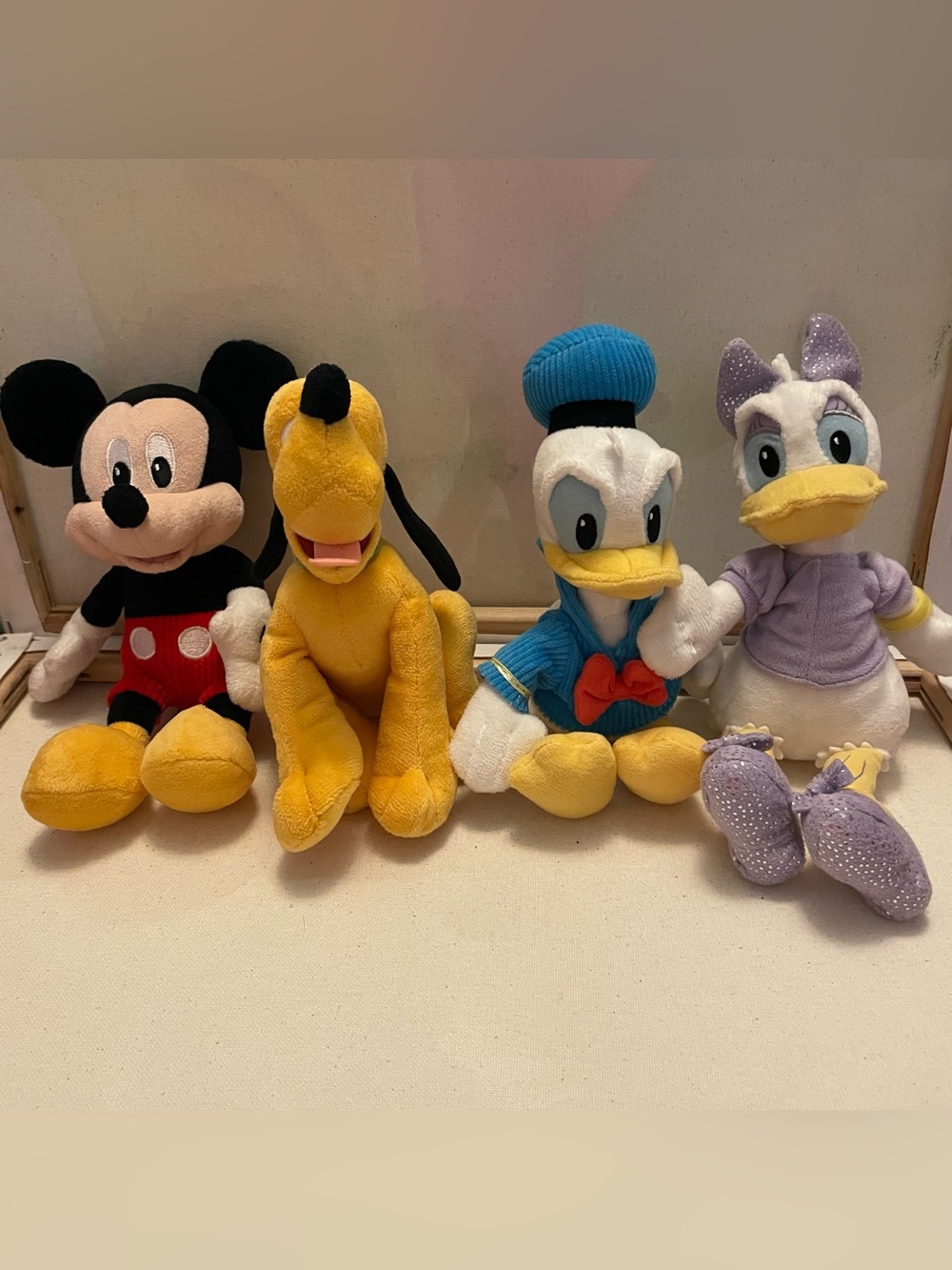 Disney Mickey Mouse Pluto Donald and DaisyDuck Plush stuffed animal lot